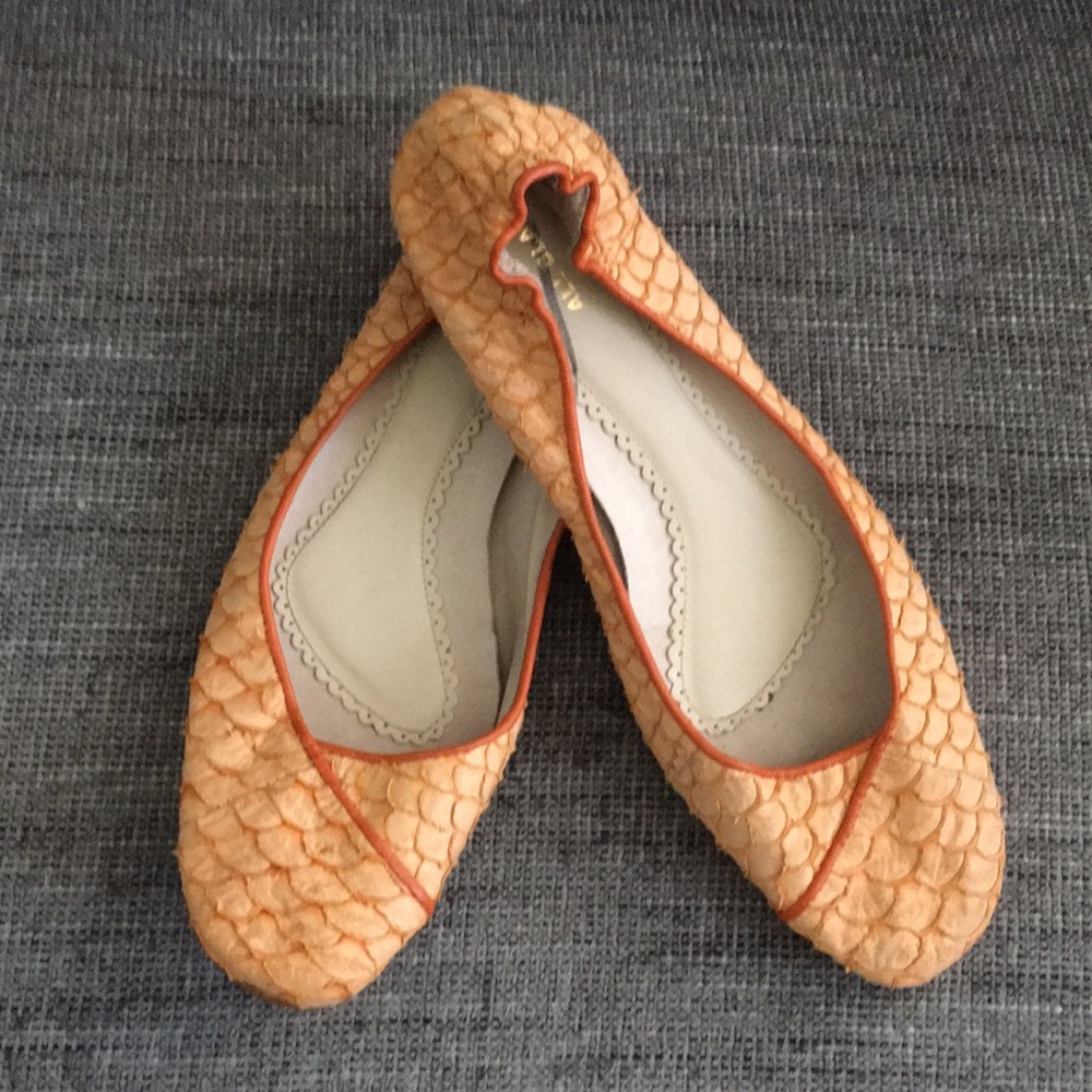 Anthropologie textured leather ballet - brand “All Black”. Beautiful!